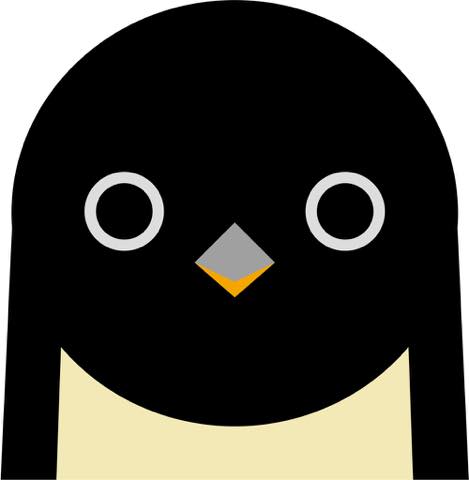 [フリーイラスト] ペンギンの顔