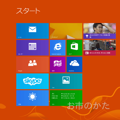 Windows8.1スタートメニュー